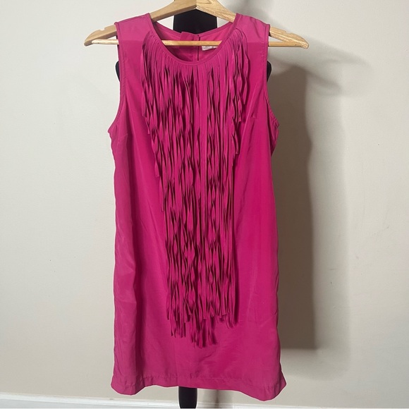 Brand + Label Women’s Hot Pink Sleeveless Tassel Mini Dress Sz S - Picture 5 of 10